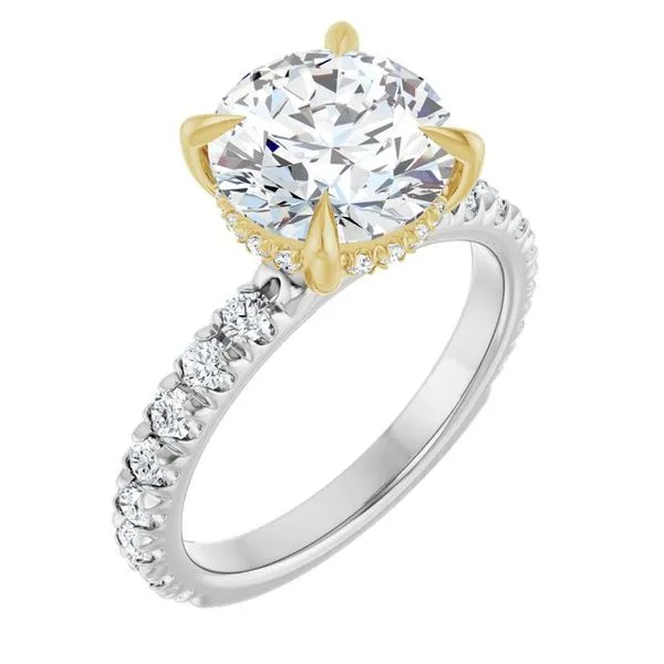 Claw-Prong Hidden Halo-Style Engagement Ring Raleigh Diamond Fine Jewelry Raleigh, NC