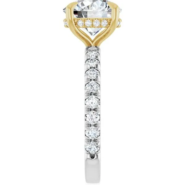 Claw-Prong Hidden Halo-Style Engagement Ring Image 4 Futer Bros Jewelers York, PA