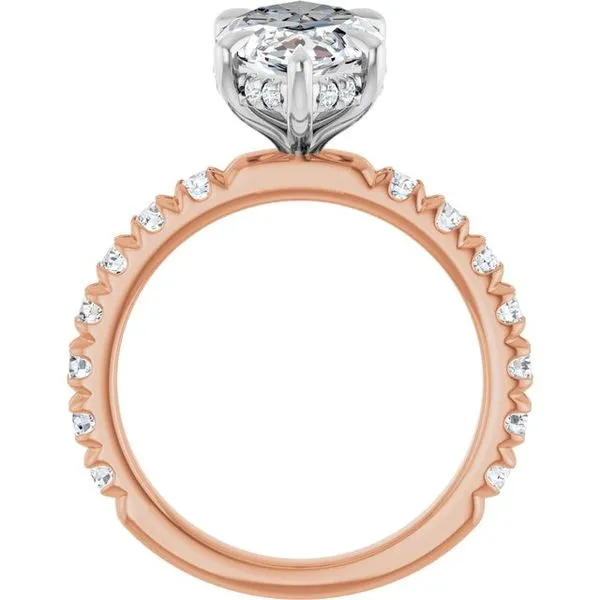 Claw-Prong Hidden Halo-Style Engagement Ring Image 2 JF Jones Jewelers Rochester, NY