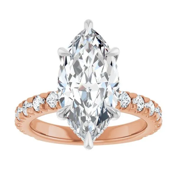 Claw-Prong Hidden Halo-Style Engagement Ring Image 3 J. West Jewelers Round Rock, TX