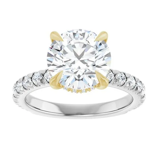 Claw-Prong Hidden Halo-Style Engagement Ring Image 3 Jimmy Smith Jewelers Decatur, AL
