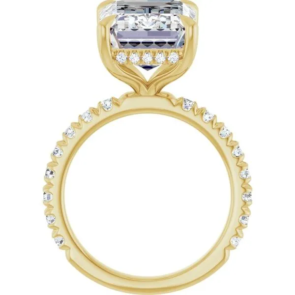Claw-Prong Hidden Halo-Style Engagement Ring Image 2 Clater Jewelers Louisville, KY