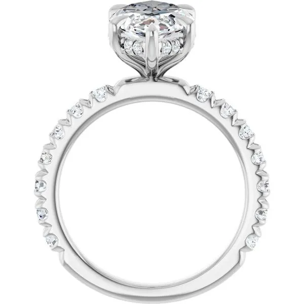 Claw-Prong Hidden Halo-Style Engagement Ring Image 2 Futer Bros Jewelers York, PA