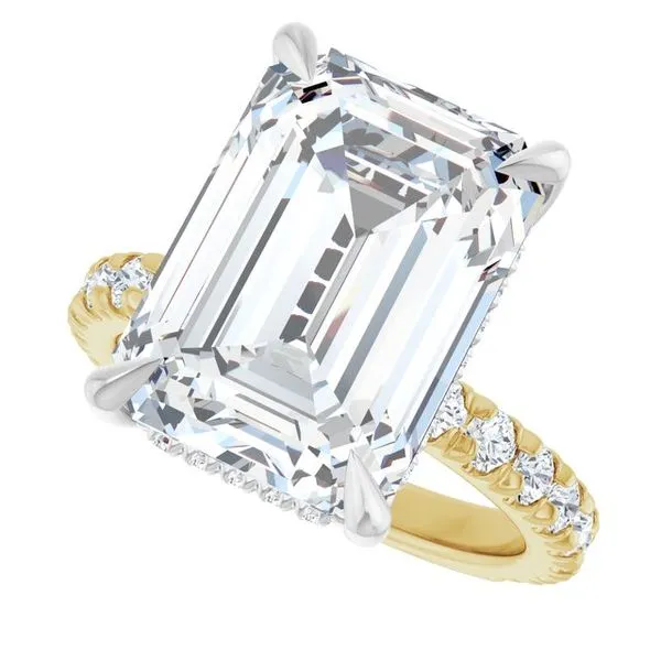 Claw-Prong Hidden Halo-Style Engagement Ring Image 5 J. West Jewelers Round Rock, TX