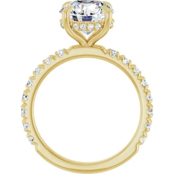 Claw-Prong Hidden Halo-Style Engagement Ring Image 2 JF Jones Jewelers Rochester, NY