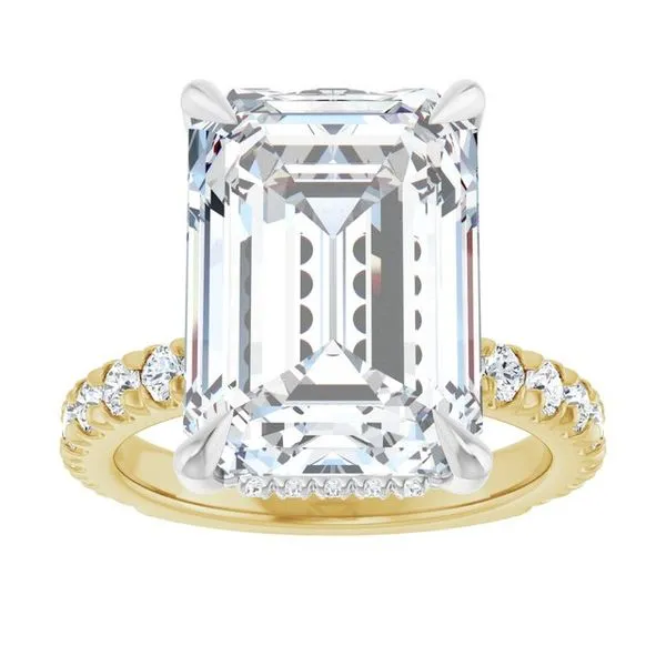 Claw-Prong Hidden Halo-Style Engagement Ring Image 3 Don's Jewelry & Design Washington, IA