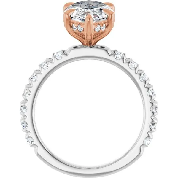 Claw-Prong Hidden Halo-Style Engagement Ring Image 2 Arezzo Jewelers Elmwood Park, IL