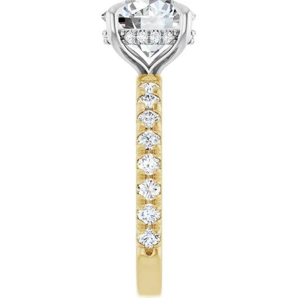 Claw-Prong Hidden Halo-Style Engagement Ring Image 4 Clater Jewelers Louisville, KY
