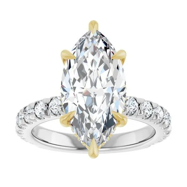 Claw-Prong Hidden Halo-Style Engagement Ring Image 3 Paul James Jewelers Angels Camp, CA