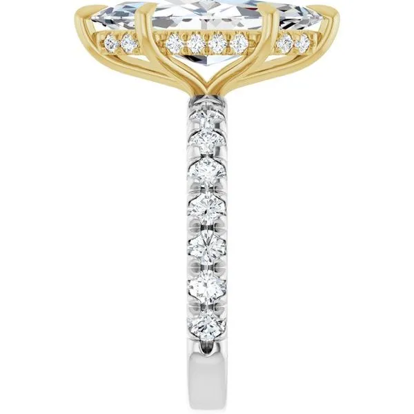 Claw-Prong Hidden Halo-Style Engagement Ring Image 4 Hudson Valley Goldsmith New Paltz, NY