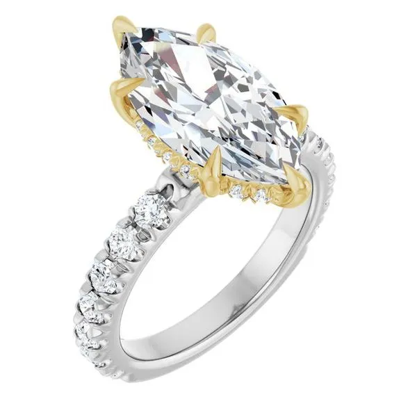 Claw-Prong Hidden Halo-Style Engagement Ring Don's Jewelry & Design Washington, IA