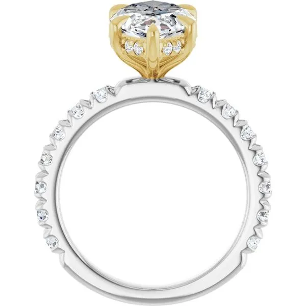 Claw-Prong Hidden Halo-Style Engagement Ring Image 2 Don's Jewelry & Design Washington, IA