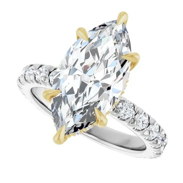Claw-Prong Hidden Halo-Style Engagement Ring Image 5 Don's Jewelry & Design Washington, IA