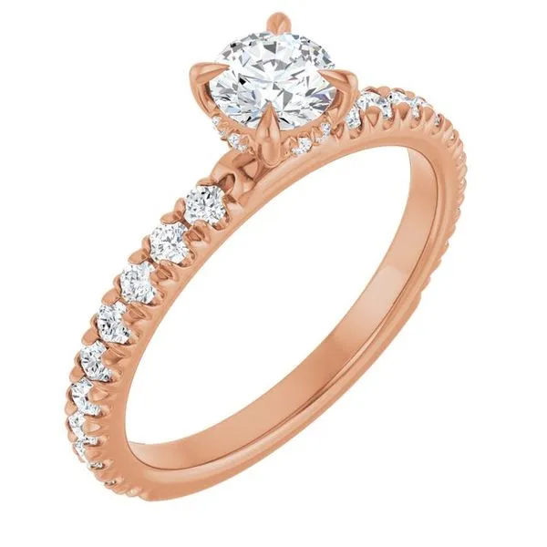 Claw-Prong Hidden Halo-Style Engagement Ring Northwood Jewelers Northwood, OH