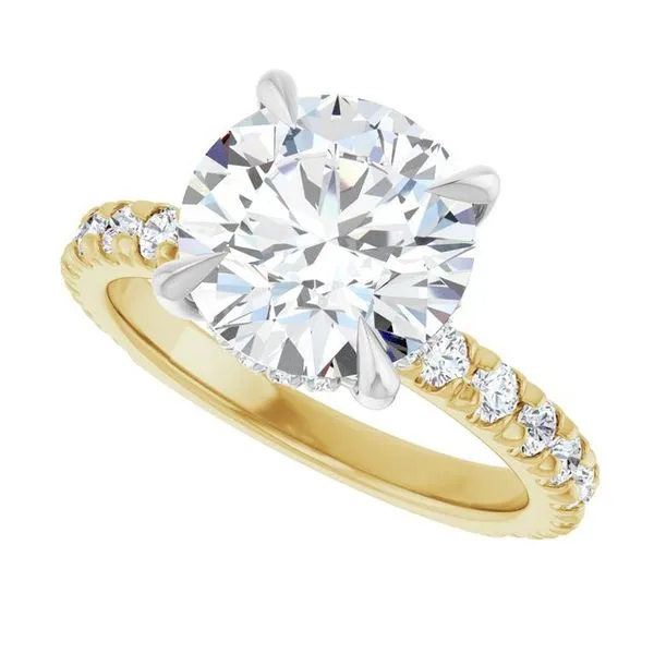 Claw-Prong Hidden Halo-Style Engagement Ring Image 5 Redlands Jewelers Redlands, CA