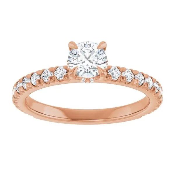 Claw-Prong Hidden Halo-Style Engagement Ring Image 3 Shipley's Fine Jewelry Hampstead, MD