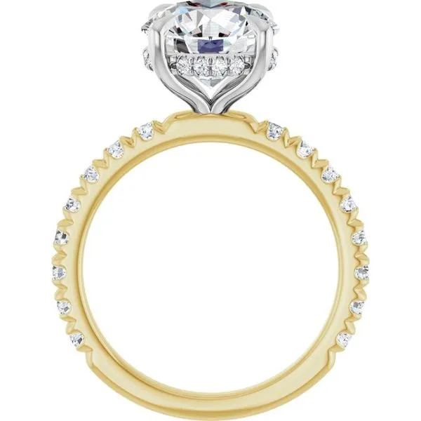 Claw-Prong Hidden Halo-Style Engagement Ring Image 2 JF Jones Jewelers Rochester, NY