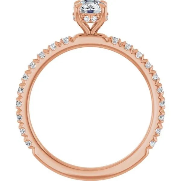 Claw-Prong Hidden Halo-Style Engagement Ring Image 2 J. West Jewelers Round Rock, TX