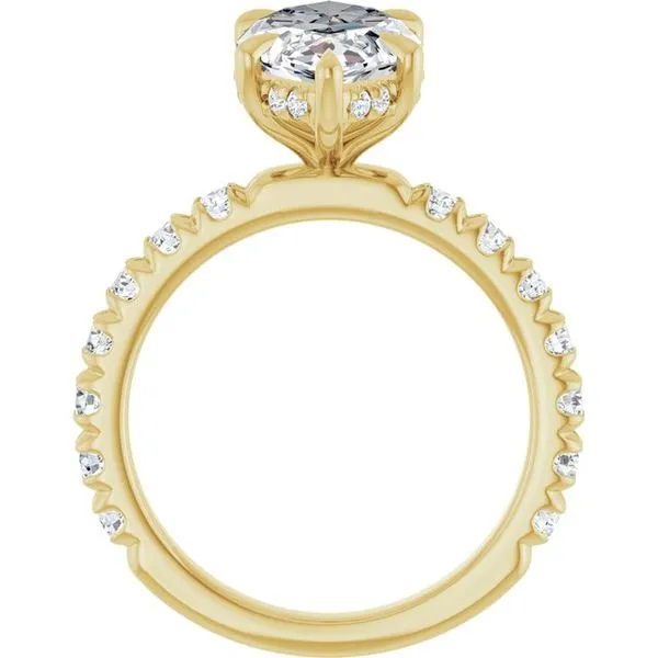 Claw-Prong Hidden Halo-Style Engagement Ring Image 2 Don's Jewelry & Design Washington, IA