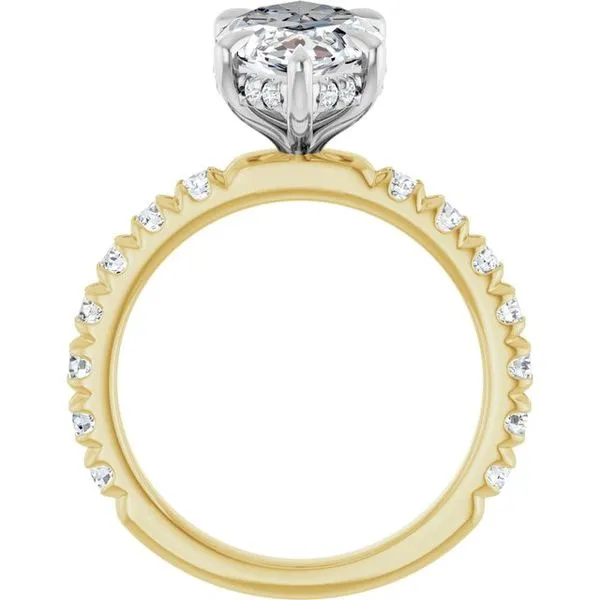 Claw-Prong Hidden Halo-Style Engagement Ring Image 2 JF Jones Jewelers Rochester, NY