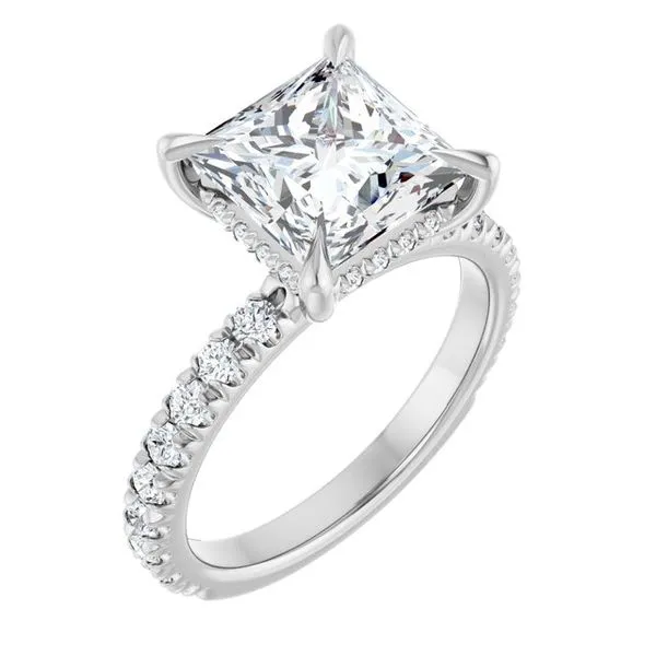 Claw-Prong Hidden Halo-Style Engagement Ring Shipley's Fine Jewelry Hampstead, MD