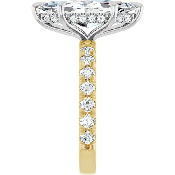 Claw-Prong Hidden Halo-Style Engagement Ring Image 4 Don's Jewelry & Design Washington, IA