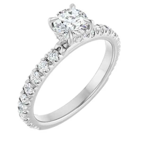 Claw-Prong Hidden Halo-Style Engagement Ring Jimmy Smith Jewelers Decatur, AL