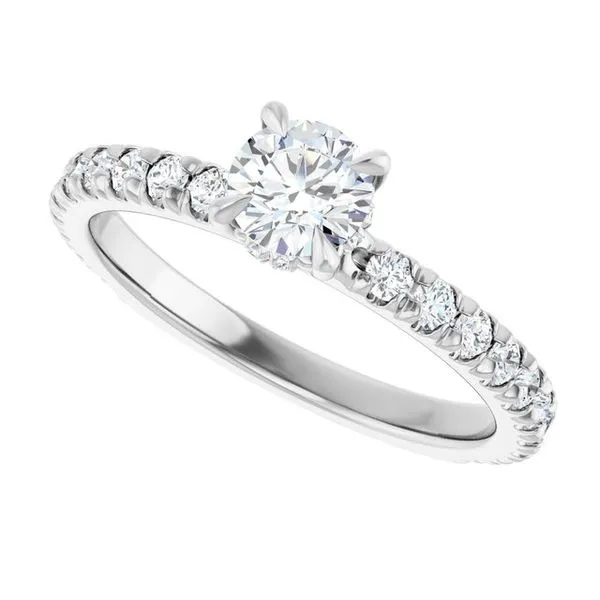 Claw-Prong Hidden Halo-Style Engagement Ring Image 5 JF Jones Jewelers Rochester, NY