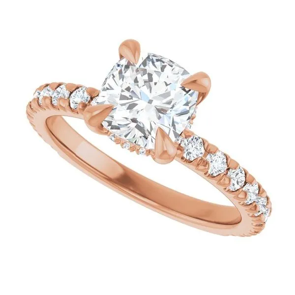 Claw-Prong Hidden Halo-Style Engagement Ring Image 5 Futer Bros Jewelers York, PA