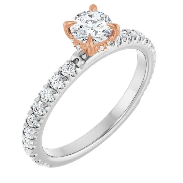 Claw-Prong Hidden Halo-Style Engagement Ring Banks Jewelers Burnsville, NC