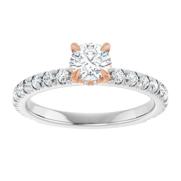 Claw-Prong Hidden Halo-Style Engagement Ring Image 3 Raleigh Diamond Fine Jewelry Raleigh, NC