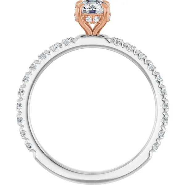 Claw-Prong Hidden Halo-Style Engagement Ring Image 2 Northwood Jewelers Northwood, OH