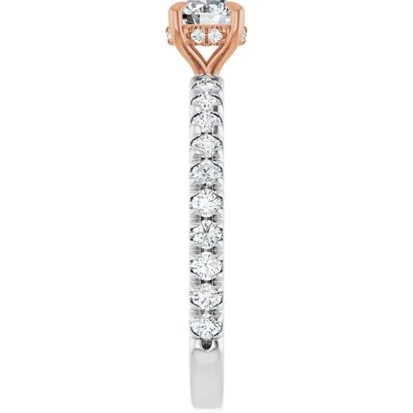 Claw-Prong Hidden Halo-Style Engagement Ring Image 4 Northwood Jewelers Northwood, OH