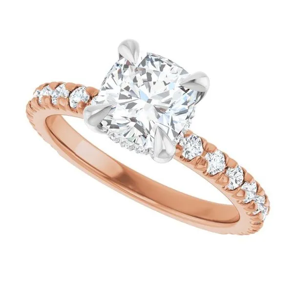 Claw-Prong Hidden Halo-Style Engagement Ring Image 5 Northwood Jewelers Northwood, OH