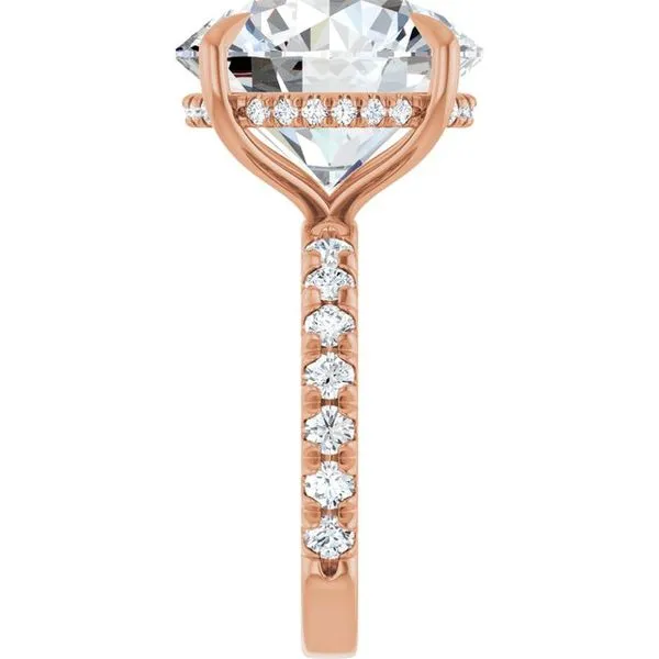 Claw-Prong Hidden Halo-Style Engagement Ring Image 4 Hudson Valley Goldsmith New Paltz, NY