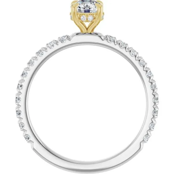 Claw-Prong Hidden Halo-Style Engagement Ring Image 2 Clater Jewelers Louisville, KY
