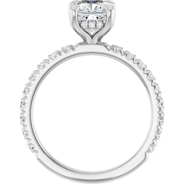 Claw-Prong Hidden Halo-Style Engagement Ring Image 2 JF Jones Jewelers Rochester, NY