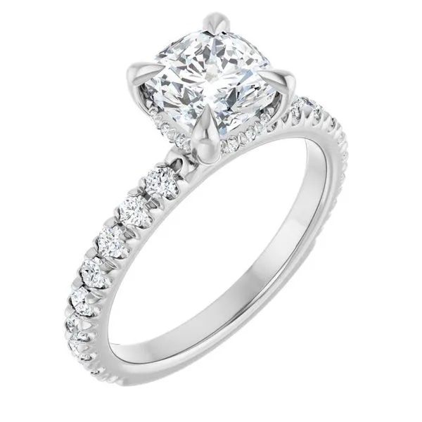 Claw-Prong Hidden Halo-Style Engagement Ring Austin's Fine Diamonds & Jewelry Lyndhurst, NJ