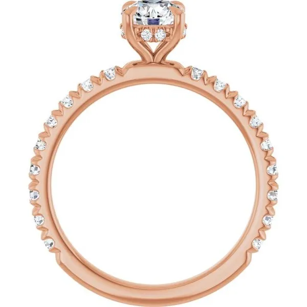 Claw-Prong Hidden Halo-Style Engagement Ring Image 2 Austin's Fine Diamonds & Jewelry Lyndhurst, NJ