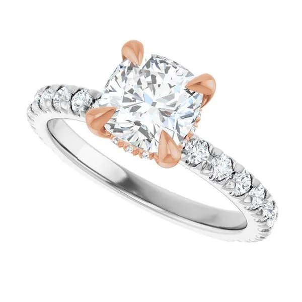 Claw-Prong Hidden Halo-Style Engagement Ring Image 5 Shipley's Fine Jewelry Hampstead, MD