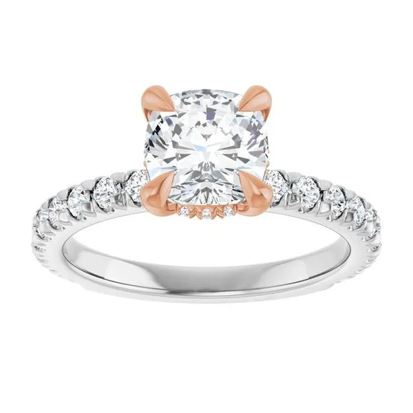 Claw-Prong Hidden Halo-Style Engagement Ring Image 3 Jimmy Smith Jewelers Decatur, AL