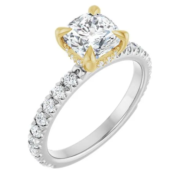 Claw-Prong Hidden Halo-Style Engagement Ring Clater Jewelers Louisville, KY