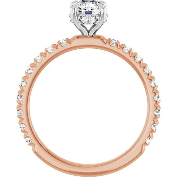 Claw-Prong Hidden Halo-Style Engagement Ring Image 2 Don's Jewelry & Design Washington, IA