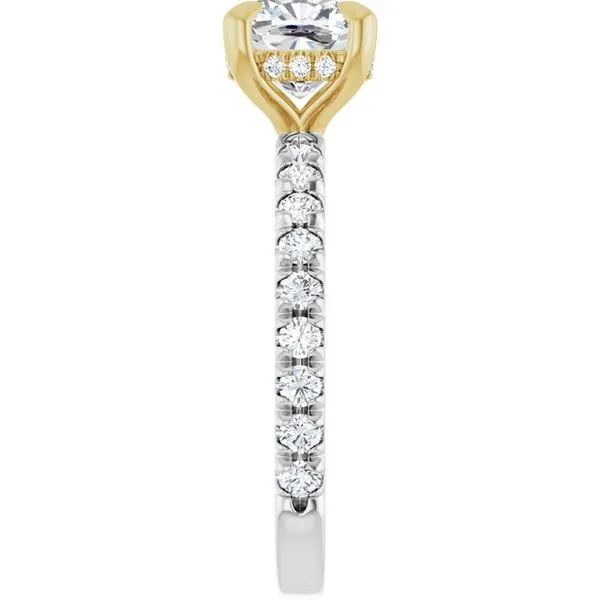 Claw-Prong Hidden Halo-Style Engagement Ring Image 4 Hudson Valley Goldsmith New Paltz, NY