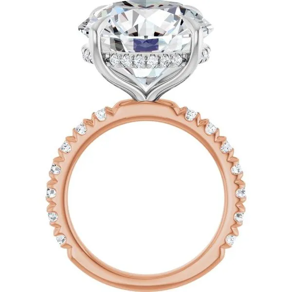 Claw-Prong Hidden Halo-Style Engagement Ring Image 2 Jimmy Smith Jewelers Decatur, AL