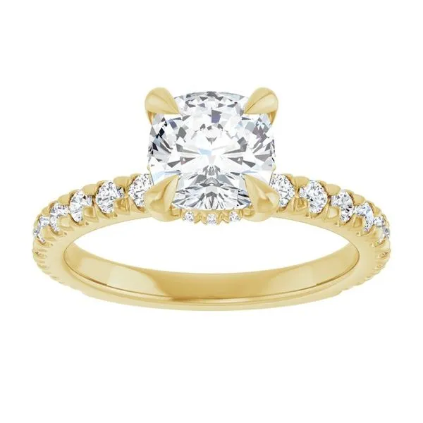 Claw-Prong Hidden Halo-Style Engagement Ring Image 3 Jimmy Smith Jewelers Decatur, AL