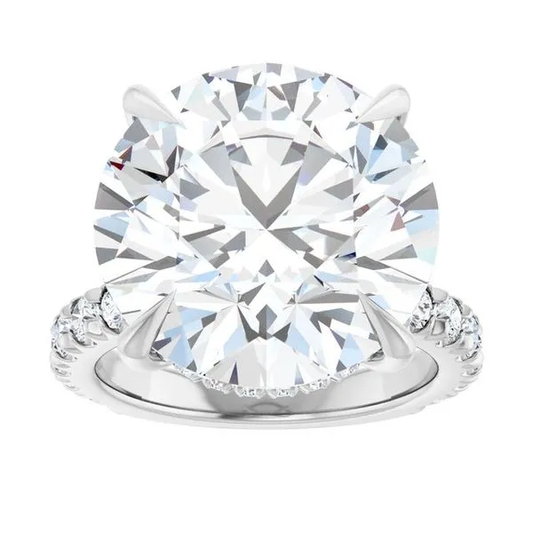 Claw-Prong Hidden Halo-Style Engagement Ring Image 3 Futer Bros Jewelers York, PA