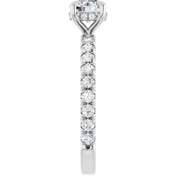 Claw-Prong Hidden Halo-Style Engagement Ring Image 4 Northwood Jewelers Northwood, OH