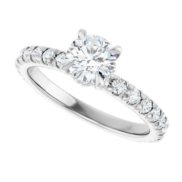 Claw-Prong Hidden Halo-Style Engagement Ring Image 5 Northwood Jewelers Northwood, OH