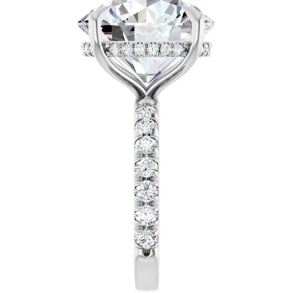 Claw-Prong Hidden Halo-Style Engagement Ring Image 4 Futer Bros Jewelers York, PA
